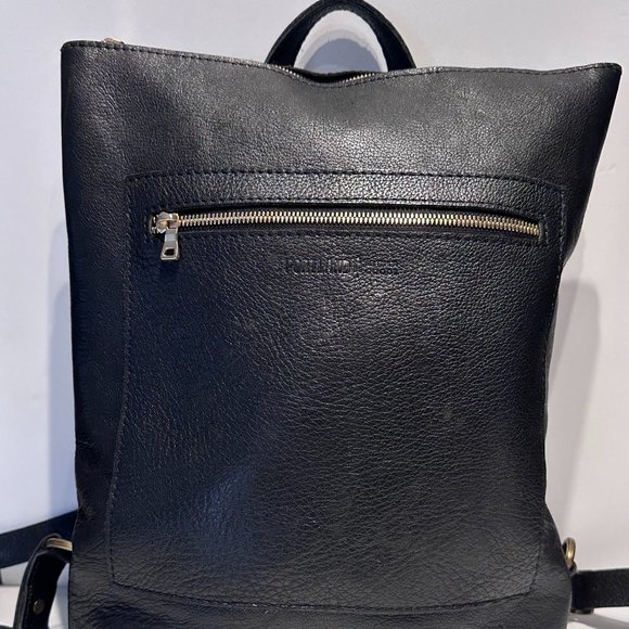 Portland Leather Handbags - Portland Leather Black Laptop Backpack